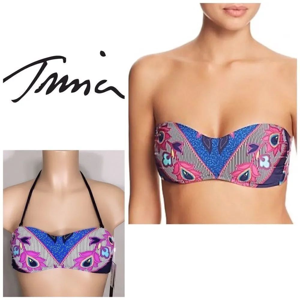 Trina Turk bandeau bikini top. NWT